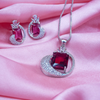 Elegant Pendant & Earrings Set With Link Chain For women And Girls.