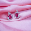 Elegant Pendant & Earrings Set With Link Chain For women And Girls.