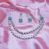 Double Layer Long Heavy Necklace Set For Her.