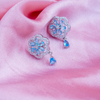Elegant Pendant & Earrings Set With Link Chain For women And Girls.