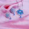 Elegant Pendant & Earrings Set With Link Chain For women And Girls.