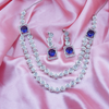 Double Layer Long Heavy Necklace Set For Her.