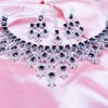 Elegant AD Black Kiara Necklace Set with Maangtika and Elegant Detailing for Women.