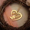 Elegant Heart Shape With Date Customized Couple Pendant