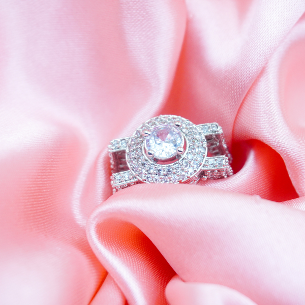 Zarkan American Diamond adjustable Ring