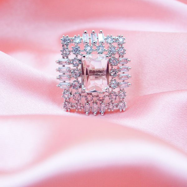 Zarkan American Diamond Elegant Adjustable Rings for girls and women
