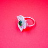 Silver Color American Diamond Finger Adjustable Rings for girls and women.