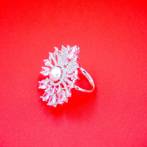 Zarkan American Diamond Elegant Adjustable Rings for girls and women