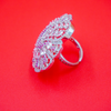 Jewels galaxy Women American Diamond Adjustable Ring