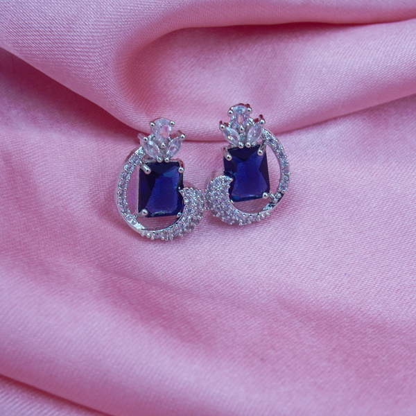 Elegant jewell Stone Pendant & Earrings Set With Link Chain For women And Girls..